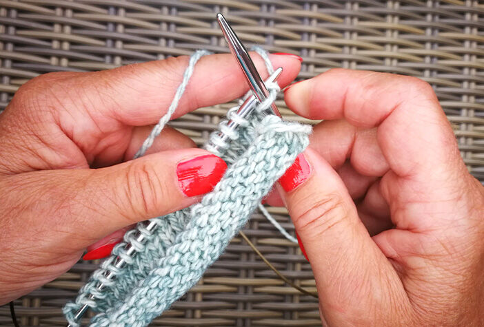 Kontinentales Stricken Schritt 3